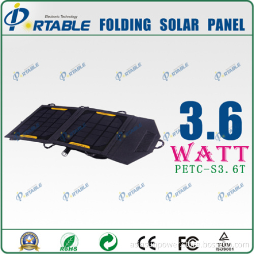 Folding Solar Panel Portable Power, Solar Mobile Charger (PETC-S3.6T)